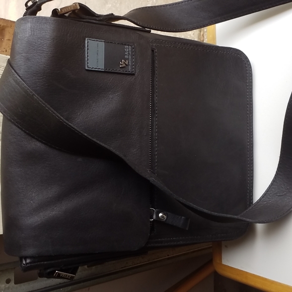 Velez Other - Men's Black Leather Crossbody Messenger Bag